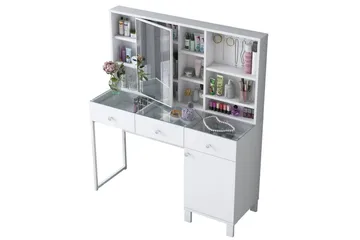 Ceris Sminkbord 120 cm - Vit - Möbler - Bord & matgrupper - Sminkbord & toalettbord