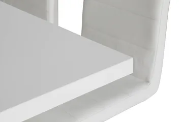 Cesi Matgrupp 140 cm med 4 Cibus Stol - Vit/Svart/Svart PU/Krom - Möbler - Bord & matgrupper - Matgrupper
