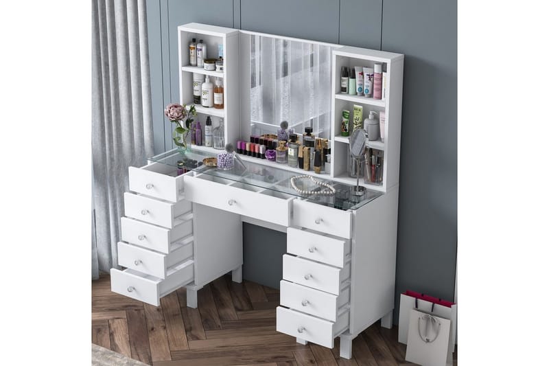 Ceylon Sminkbord 120 cm - Vit - Möbler - Bord & matgrupper - Sminkbord & toalettbord