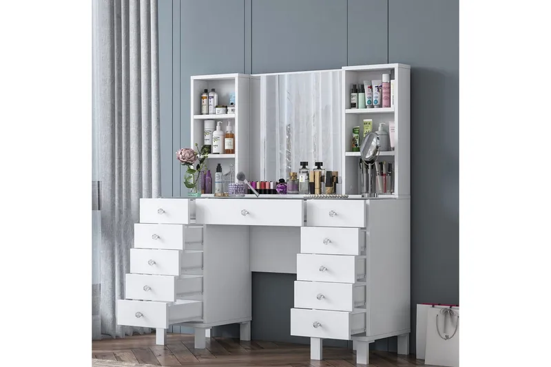 Ceylon Sminkbord 120 cm - Vit - Möbler - Bord & matgrupper - Sminkbord & toalettbord