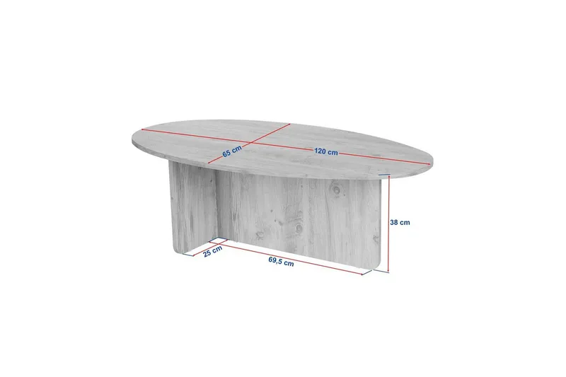 Ceyra Soffbord 120 cm - Valnöt - Möbler - Bord & matgrupper - Soffbord