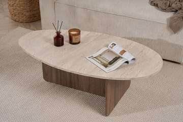 Ceyra Soffbord 120x40x65 cm - Travertine Walnut - Möbler - Bord & matgrupper - Soffbord
