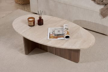 Ceyra Soffbord 120x40x65 cm - Travertine Walnut - Möbler - Bord & matgrupper - Soffbord