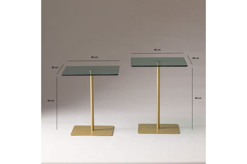 Challur Soffbord 40 cm - Guld/Grön - Möbler - Bord & matgrupper - Soffbord