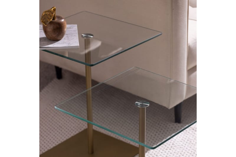 Challur Soffbord 40 cm - Guld/Vit - Möbler - Bord & matgrupper - Soffbord