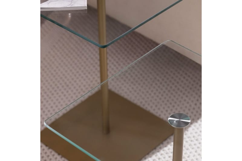 Challur Soffbord 40 cm - Guld/Vit - Möbler - Bord & matgrupper - Soffbord
