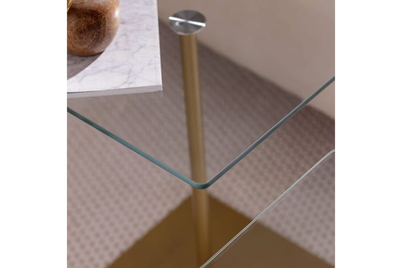 Challur Soffbord 40 cm - Guld/Vit - Möbler - Bord & matgrupper - Soffbord