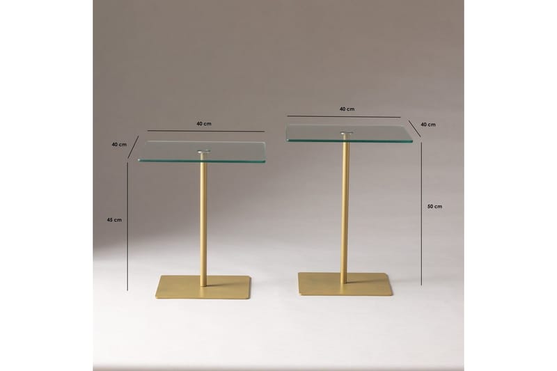 Challur Soffbord 40 cm - Guld/Vit - Möbler - Bord & matgrupper - Soffbord