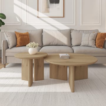 Chatham 80 cm Runt Soffbord i Ek - Beige - Möbler - Bord & matgrupper - Soffbord