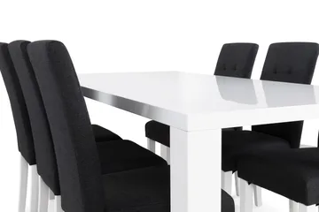 Cibus Matgrupp 180 cm med 6 Viktor Stol - Vit/Mörkgrå - Möbler - Bord & matgrupper - Matgrupper
