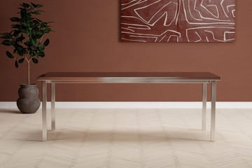 Cilo Stort Rektangulärt Matbord 210 cm i Trä och Metall - Silver - Möbler - Bord & matgrupper - Matbord & köksbord