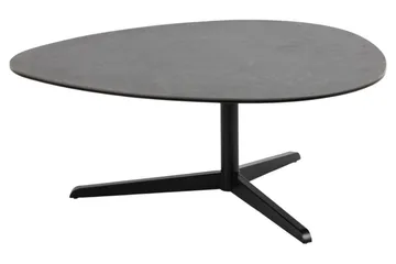Cimino Ovalt Soffbord 100 cm i Keramik med Metallunderrede - Mörkgrå - Möbler - Bord & matgrupper - Soffbord