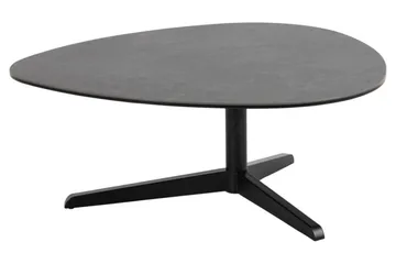 Cimino Ovalt Soffbord 84 cm i Keramik med Metallunderrede - Mörkgrå - Möbler - Bord & matgrupper - Soffbord