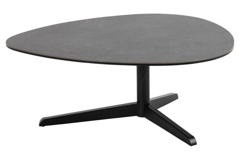 Cimino Ovalt Soffbord 84 cm i Keramik med Metallunderrede - Mörkgrå - Möbler - Bord & matgrupper - Soffbord