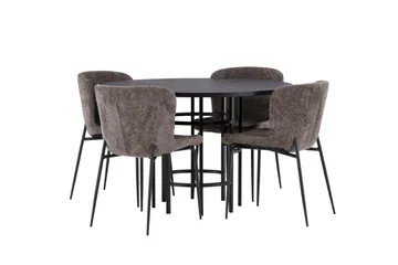 Copenhagen Matgrupp 115 cm Rund med 4 Modesto stolar - Beige - Möbler - Bord & matgrupper - Matgrupper