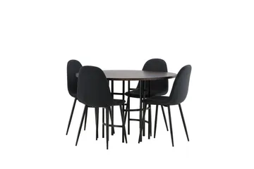 Copenhagen Matgrupp 115 cm Rund med 4 Polar stolar - Svart - Möbler - Bord & matgrupper - Matgrupper