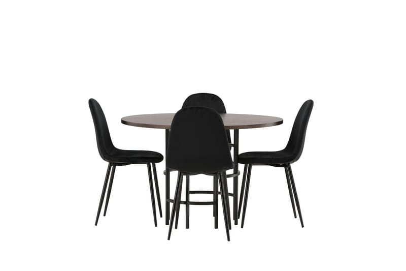 Copenhagen Matgrupp 115 cm Rund med 4 Polar stolar - Svart - Möbler - Bord & matgrupper - Matgrupper