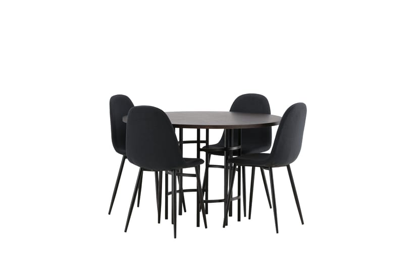 Copenhagen Matgrupp 115 cm Rund med 4 Polar stolar - Svart - Möbler - Bord & matgrupper - Matgrupper