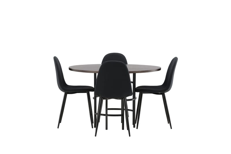 Copenhagen Matgrupp 115 cm Rund med 4 Polar stolar - Svart - Möbler - Bord & matgrupper - Matgrupper