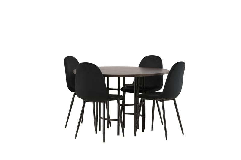 Copenhagen Matgrupp 115 cm Rund med 4 Polar stolar - Svart - Möbler - Bord & matgrupper - Matgrupper