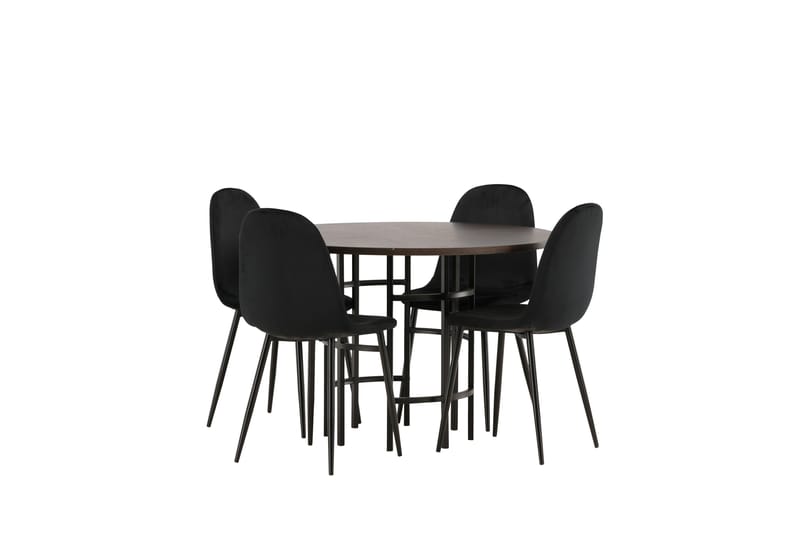 Copenhagen Matgrupp 115 cm Rund med 4 Polar stolar - Svart - Möbler - Bord & matgrupper - Matgrupper