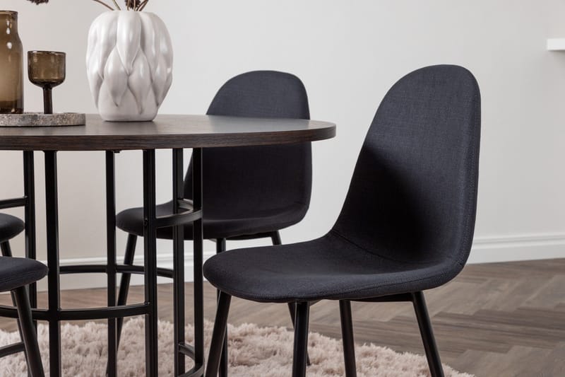 Copenhagen Matgrupp 115 cm Rund med 4 Polar stolar - Svart - Möbler - Bord & matgrupper - Matgrupper