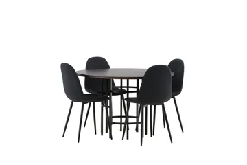 Copenhagen Matgrupp 115 cm Rund med 4 Polar stolar - Svart - Möbler - Bord & matgrupper - Matgrupper