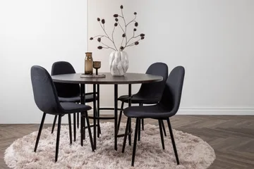 Copenhagen Matgrupp 115 cm Rund med 4 Polar stolar - Svart - Möbler - Bord & matgrupper - Matgrupper