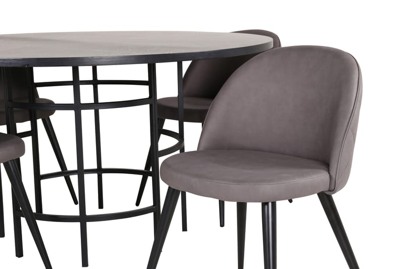 Copenhagen Matgrupp 140 cm Rund med 4 Velvet stolar - Möbler - Bord & matgrupper - Matgrupper