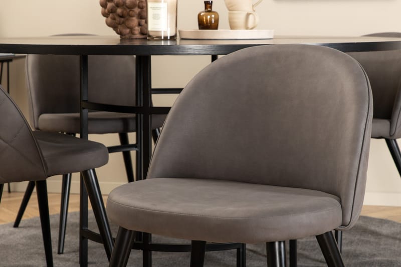 Copenhagen Matgrupp 140 cm Rund med 4 Velvet stolar - Möbler - Bord & matgrupper - Matgrupper