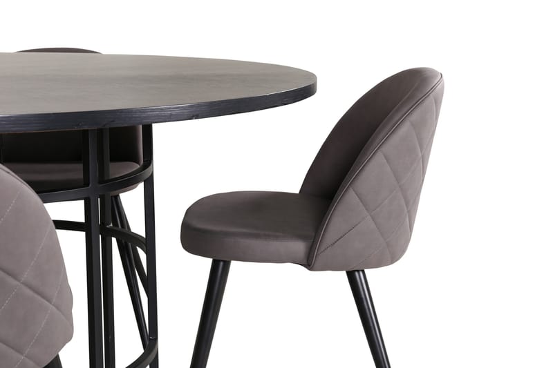 Copenhagen Matgrupp 140 cm Rund med 4 Velvet stolar - Möbler - Bord & matgrupper - Matgrupper