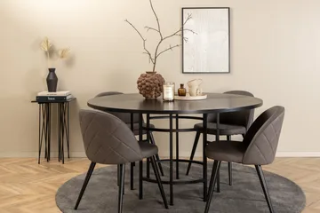Copenhagen Matgrupp 140 cm Rund med 4 Velvet stolar - Möbler - Bord & matgrupper - Matgrupper