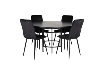 Copenhagen Matgrupp 140 cm Rund med 4 Windu Lyx stolar - Möbler - Bord & matgrupper - Matgrupper