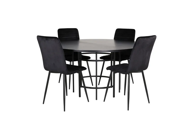 Copenhagen Matgrupp 140 cm Rund med 4 Windu Lyx stolar, undefined