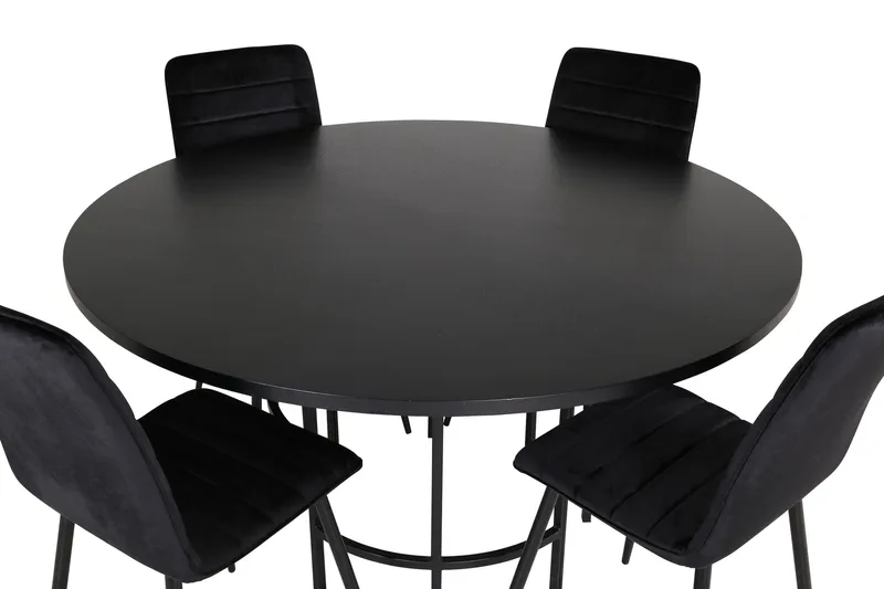 Copenhagen Matgrupp 140 cm Rund med 4 Windu Lyx stolar - Möbler - Bord & matgrupper - Matgrupper
