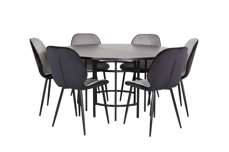 Copenhagen Matgrupp 140 cm Rund med 6 Emma stolar, undefined