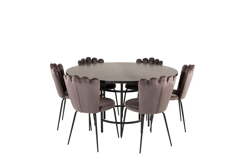 Copenhagen Matgrupp 140 cm Rund med 6 Limhamn stolar, undefined