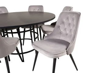 Copenhagen Matgrupp 140 cm Rund med 6 Velvet Deluxe stolar - Möbler - Bord & matgrupper - Matgrupper