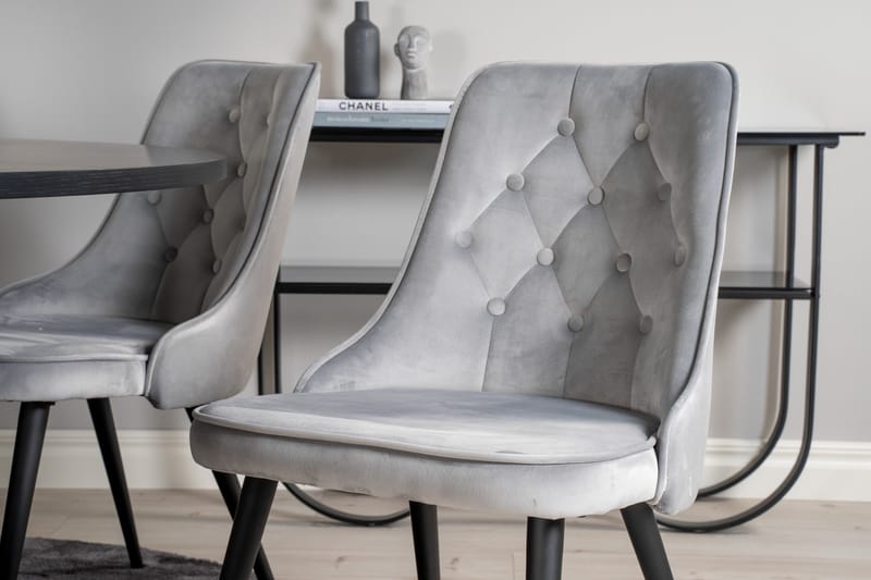 Copenhagen Matgrupp 140 cm Rund med 6 Velvet Deluxe stolar - Möbler - Bord & matgrupper - Matgrupper
