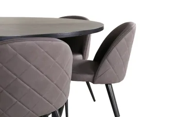 Copenhagen Matgrupp 140 cm Rund med 6 Velvet stolar - Möbler - Bord & matgrupper - Matgrupper