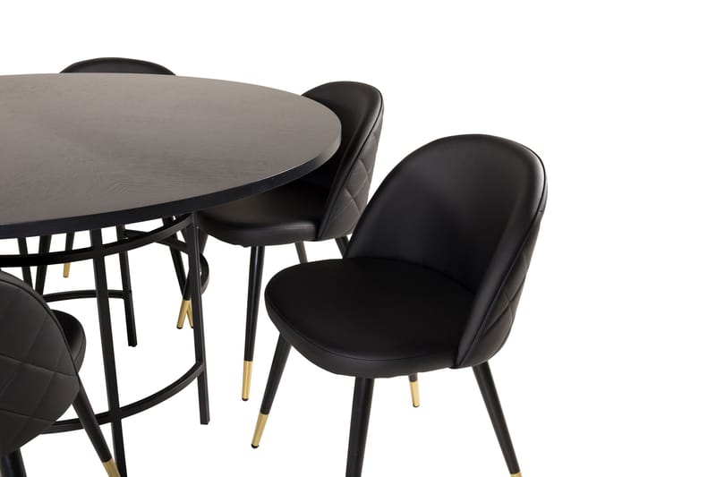 Copenhagen Matgrupp 140 cm Rund med 6 Velvet stolar - Möbler - Bord & matgrupper - Matgrupper