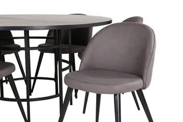Copenhagen Matgrupp 140 cm Rund med 6 Velvet stolar - Möbler - Bord & matgrupper - Matgrupper