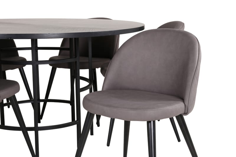 Copenhagen Matgrupp 140 cm Rund med 6 Velvet stolar - Möbler - Bord & matgrupper - Matgrupper