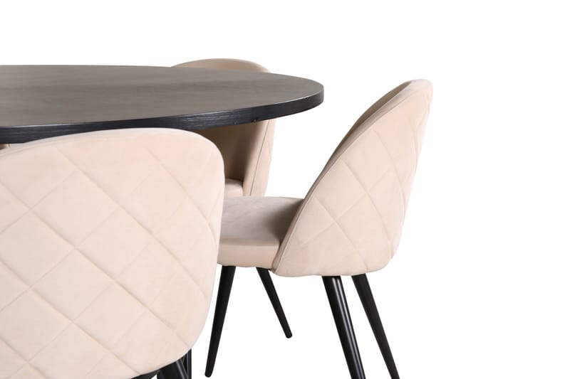 Copenhagen Matgrupp 140 cm Rund med 6 Velvet stolar - Möbler - Bord & matgrupper - Matgrupper