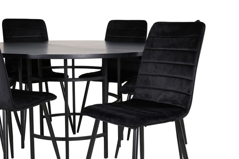 Copenhagen Matgrupp 140 cm Rund med 6 Windu Lyx stolar - Möbler - Bord & matgrupper - Matgrupper