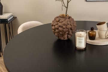 Copenhagen Rund Matgrupp 140 cm med 4 Velvet Matstolar - svart och beige - Möbler - Bord & matgrupper - Matgrupper