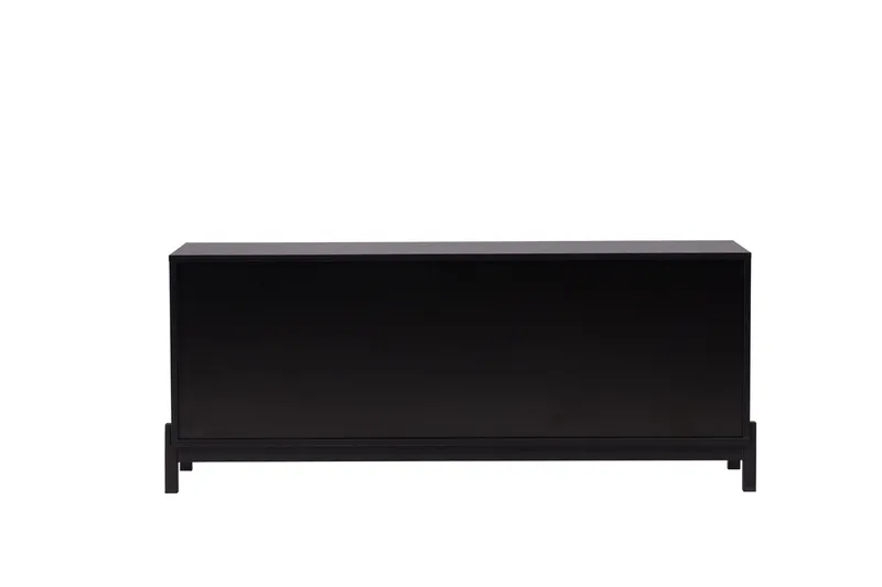 Corpus Golvstående Tv Bänk 138 cm med Förvaring i Målat Trä - Svart - Möbler - Tv möbel & mediamöbel - TV bänk & mediabänk