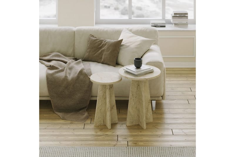Corren Soffbord 40 cm - Travertine - Möbler - Bord & matgrupper - Soffbord