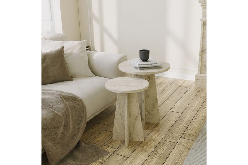 Corren Soffbord 40 cm - Travertine - Möbler - Bord & matgrupper - Soffbord