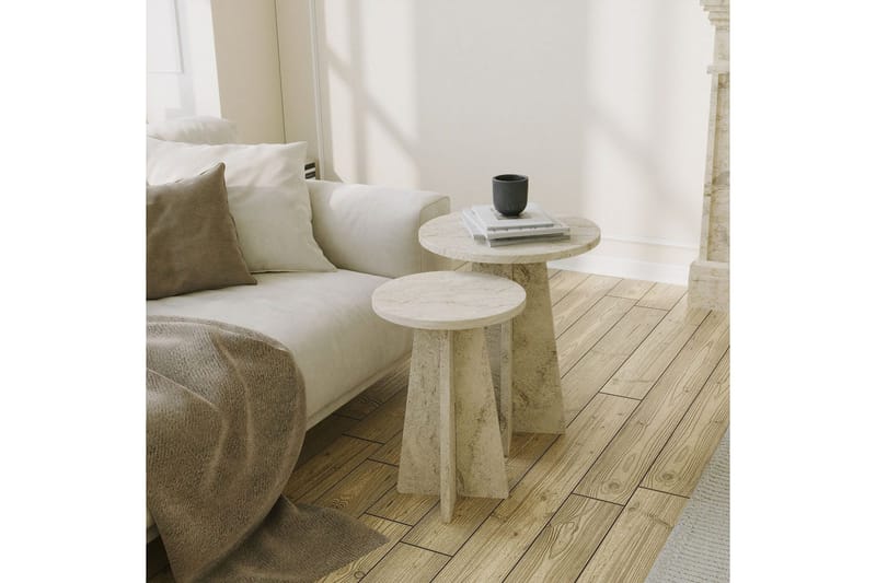 Corren Soffbord 40 cm - Travertine - Möbler - Bord & matgrupper - Soffbord